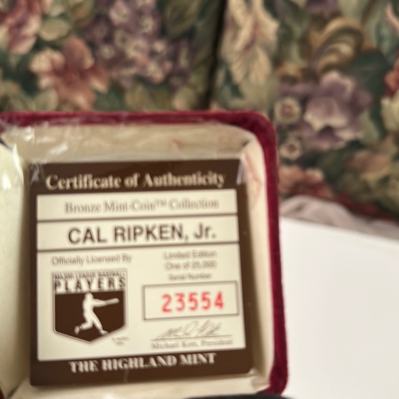 Sports lCal Ripken Jr. Baseball Legend Collectible Bronze Mint Coin - Picture 3 of 11